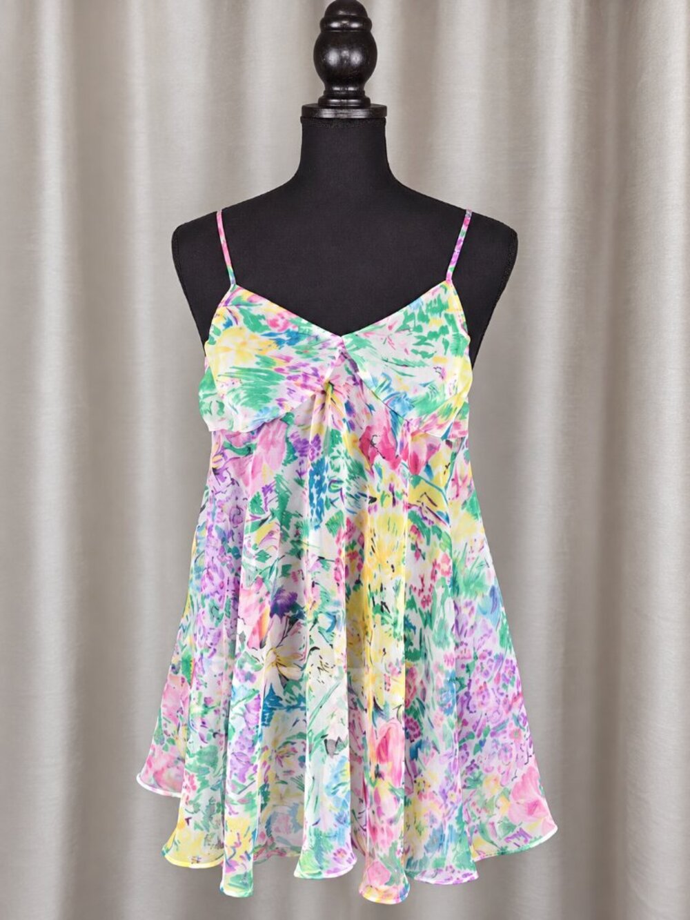 Vintage Victoria’s Secret Watercolor Floral Babydoll Set M/M